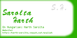 sarolta harth business card